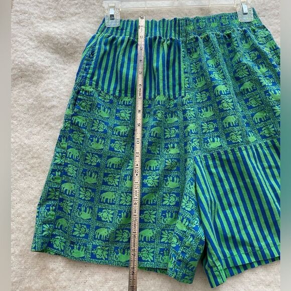 Vintage Teal and Blue Comfy Shorts Size Medium Brand: Peddlers - Picture 3 of 6
